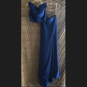 Blue Sherri Hill Two Piece Gown